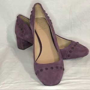 Tory Burch purple heels